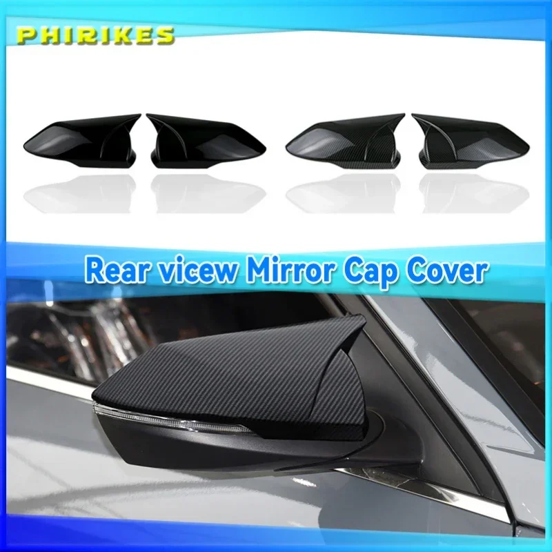 

for Hyundai Elantra Avante CN7 2021 ABS rearview mirror protective shell Chrome carbon fiber decorative horn cover exterior