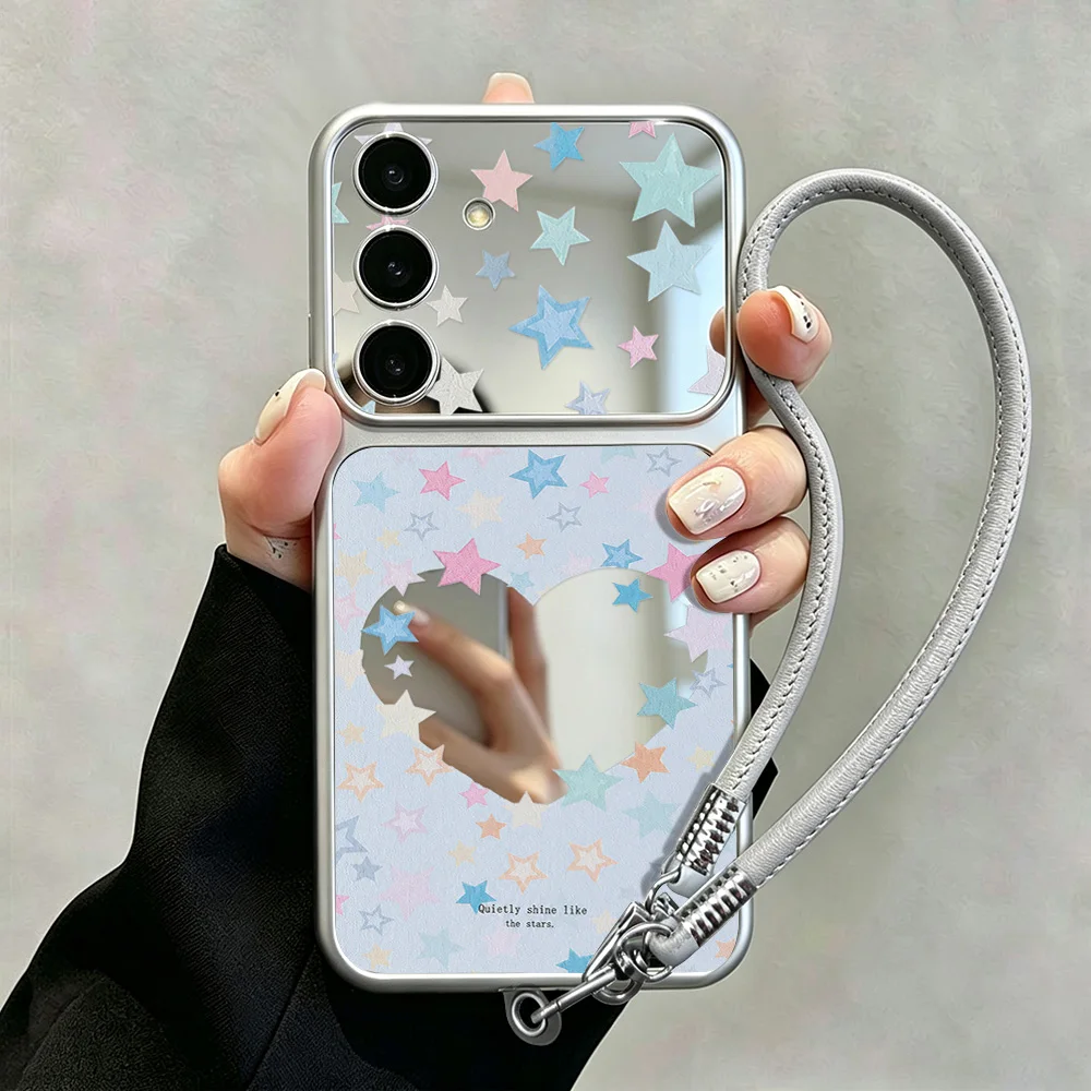 Make-up-Spiegel-Herz-Hülle für Samsung A56 5G A57 A55 A16 A54 S26 Ultra S25 FE A17 A53 A37 A36 A35 S24 S23 A07 A06 Cover