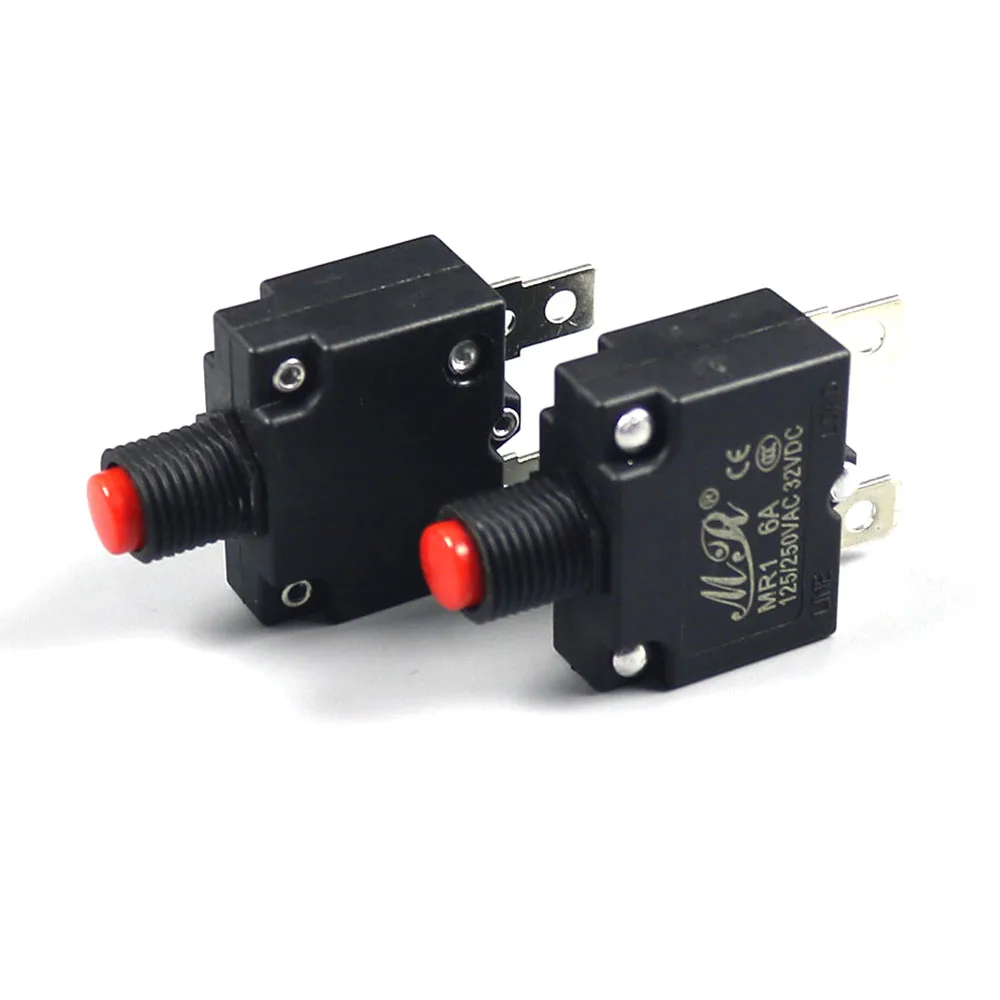 5Pcs Circuit Breaker Overload Protector Switch Fuse 3A 4A 5A 6A 7A 8A 10A 12A 15A 20A Resettable 220V