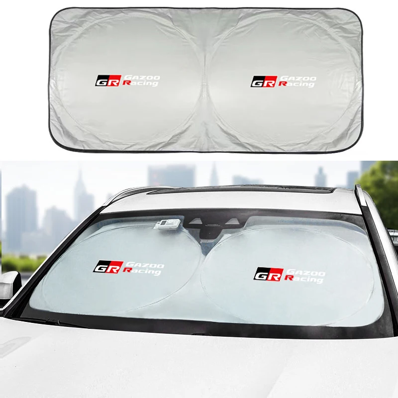 Car Windshield Sun Shade Visor UV Protection Shield For Toyota GR Gazoo Racing Supra Corolla Parts Sport 86 Yaris Grmn Corolla