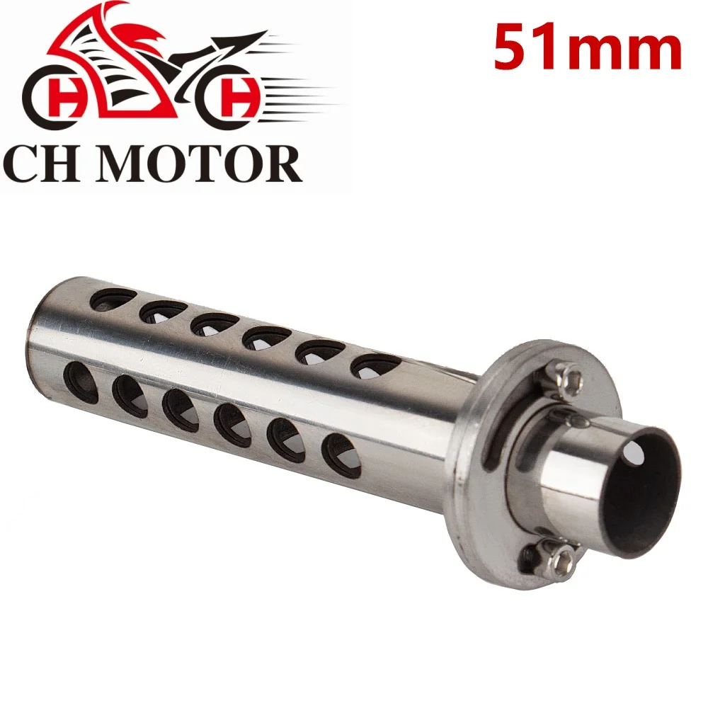 Universeller Motorrad-Auspuff aus Edelstahl, 48 mm, Einsteck-Baffle-Ventil, Typ DB Killer Schalldämpfer für 51 mm Schalldämpfer, hohe Qualität