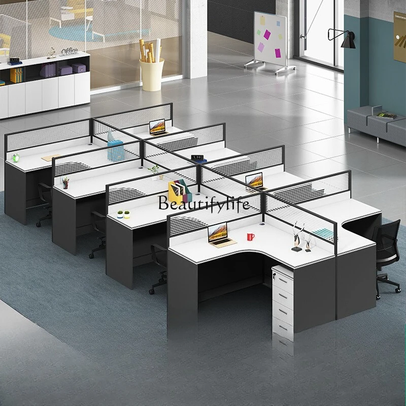 

Office Furniture Staff Desk Combination Card Seat Staff Work Space