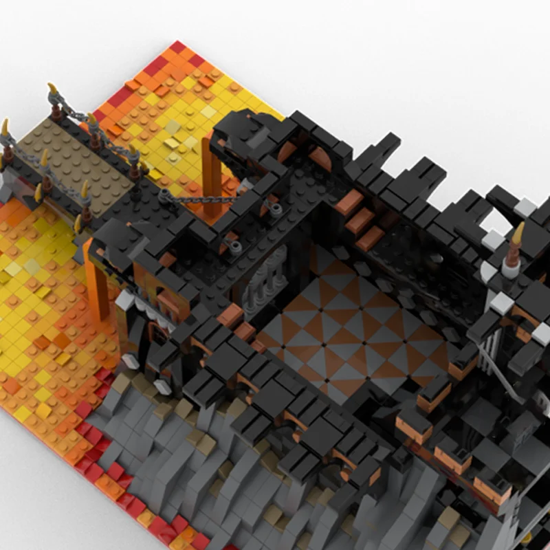 2833 pezzi MOC Dragon Rock Castle modello cavaliere blocchi di costruzione giocattoli costruzione fai da te regalo di Natale creativo compleanno educativo