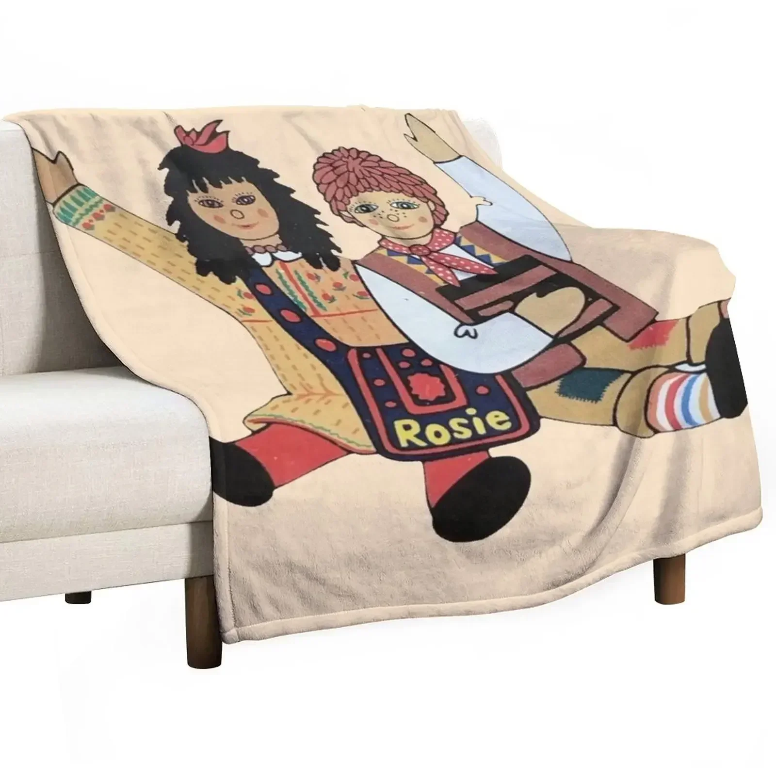 Rosie and Jim dolls Throw Blanket Plush Bed covers Blankets