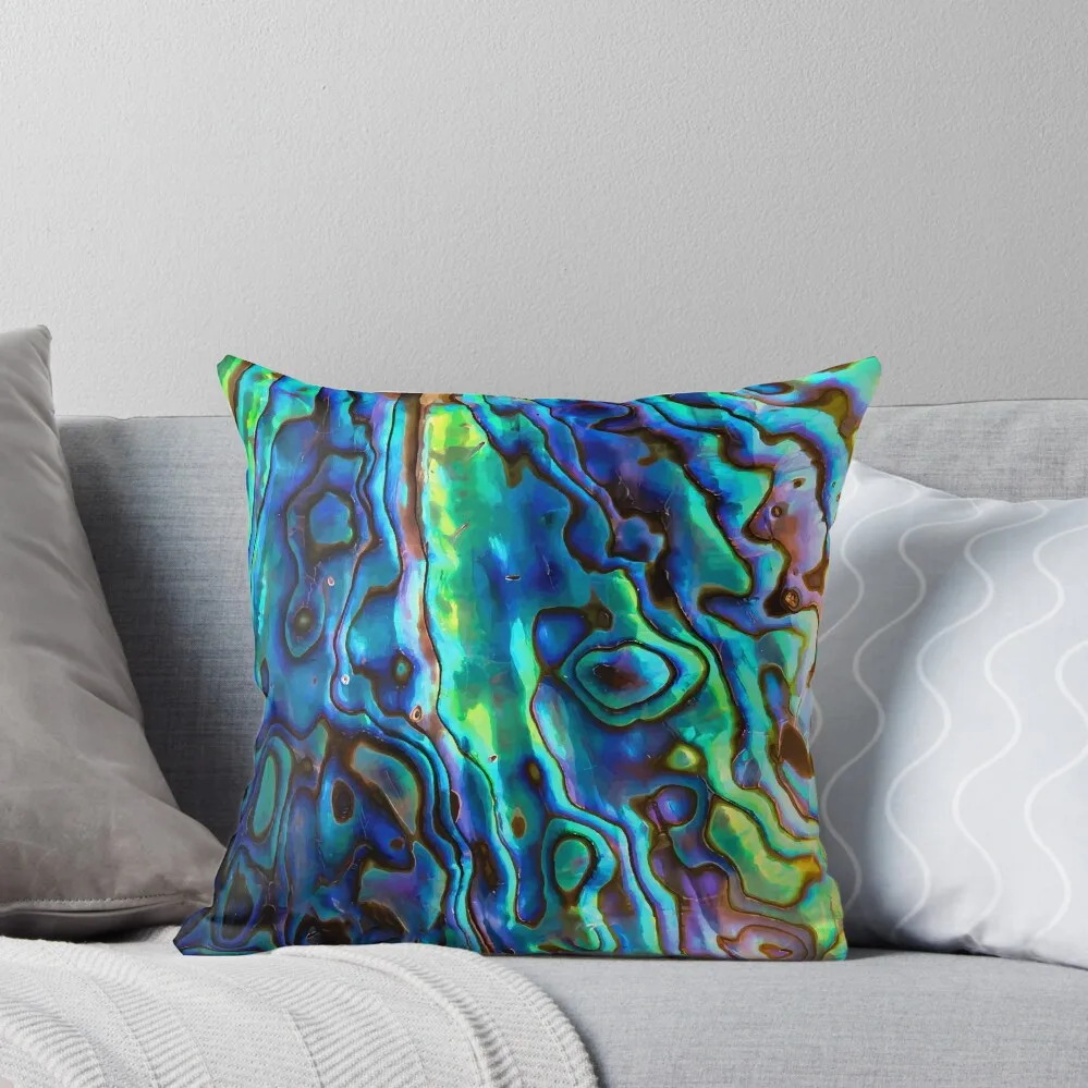 

New Zealand Paua Shell - Kiwi Design Kiwiana Māori Throw Pillow Cushions For Children pillows decor home