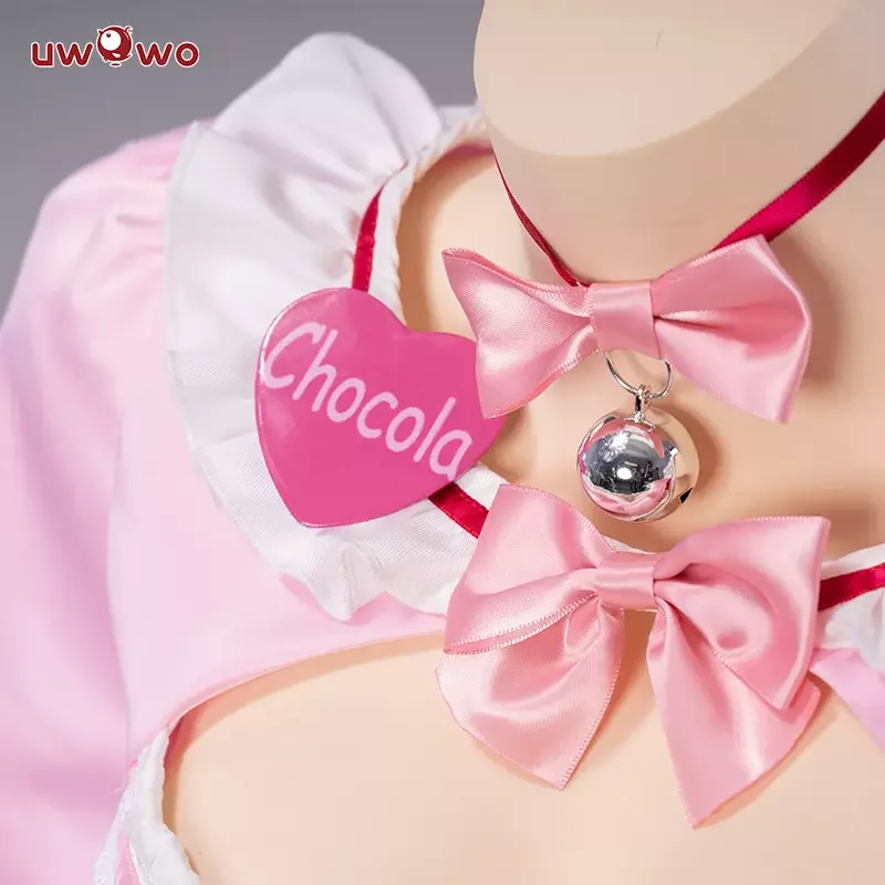 Auf Lager Uwowo Chocola Cosplay Dienst mädchen Kleid Vol.4 Kostüm Chocolaa/Vanillaa niedlichen rosa Kleid Frauen Outfits Halloween Kostüme