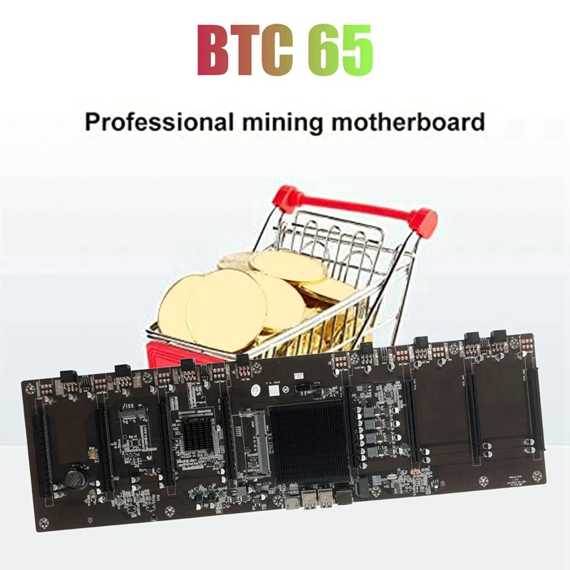 3X HM65 BTC Mining Motherboard 8XPCIE 16X Graphics Card Slot DDR3 Memory Slot Support RX GTX10 GTX20 GTX30 Series