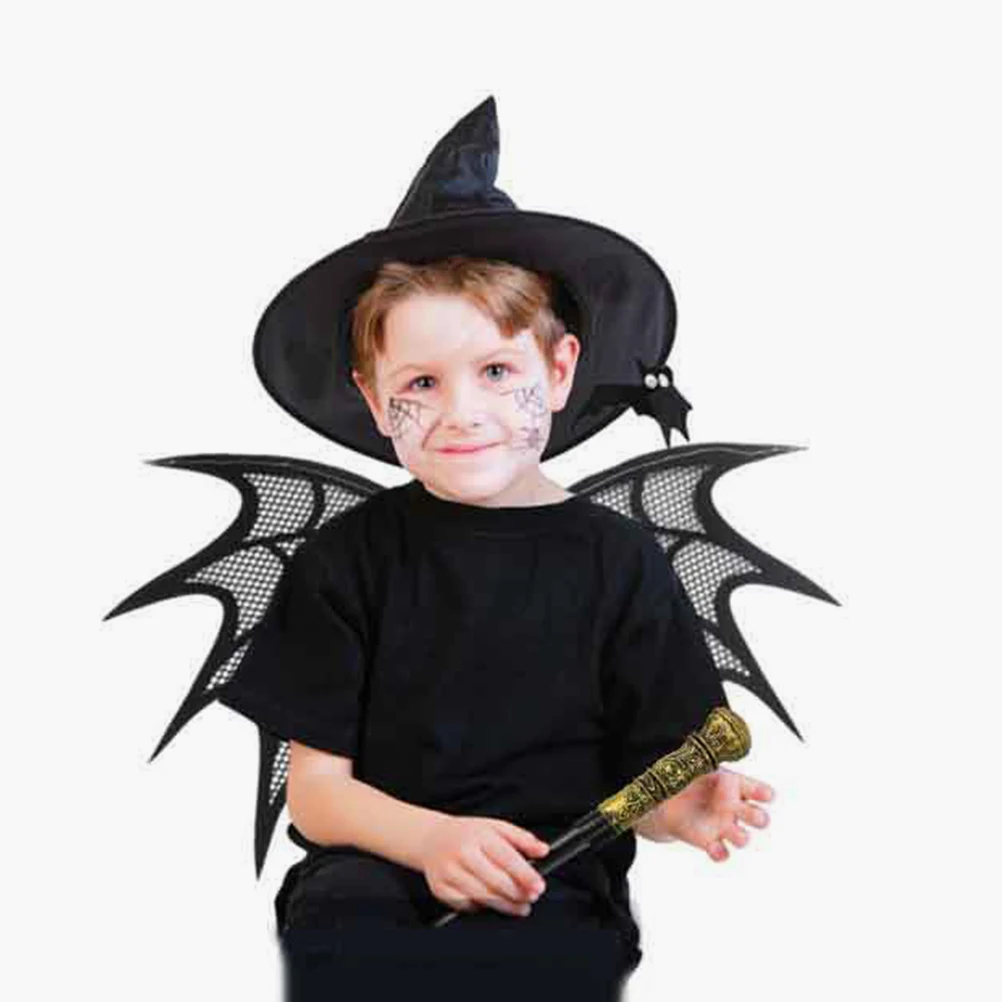 

Children Wing Costume Set Halloween Angel Storm Headband Props Black Spider Accessories Kids Party Wing Set Cosplay