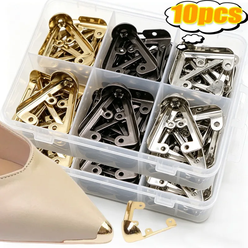 2/10pcs Metal Cornule Anti Kick Toe Protector Women High Heel Leather Shoes Toe Cap Wear Repair Shoe Head Protect Tips Cap Decor