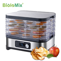 BioloMix BPA FREE 5 Trays Food Dehydrator with Digital Timer and Temperature Control for Fruit Vegetables Meat Jerky