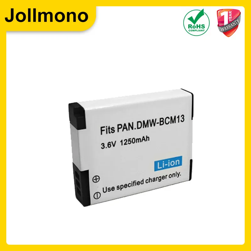 DMW-BCM13 1250mAh Battery for Panasonic DMC-TZ37 TZ40 TZ41 TZ55 TZ56 TZ57 TZ58 TZ60 TZ61 TZ70 LZ40 Camera Replace DMW-BCM13GK