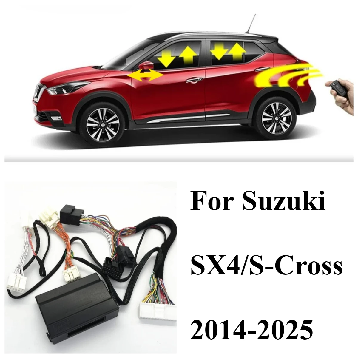 

Дистанционный автомобильный оконный подъемник, закрывающее открытое боковое зеркало, складной модуль блокировки скорости двери для Suzuki SX4/S-Cross 2014-2025