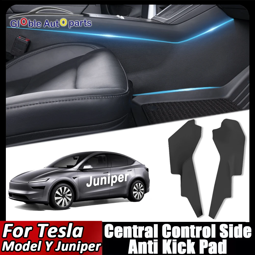 Für Tesla Model Y Juniper 2025 TPE Auto-Schmutzschutz Mittelkonsole Zentralsteuerung Seitenpanel Anti-Kick-Pad Schutzmatte
