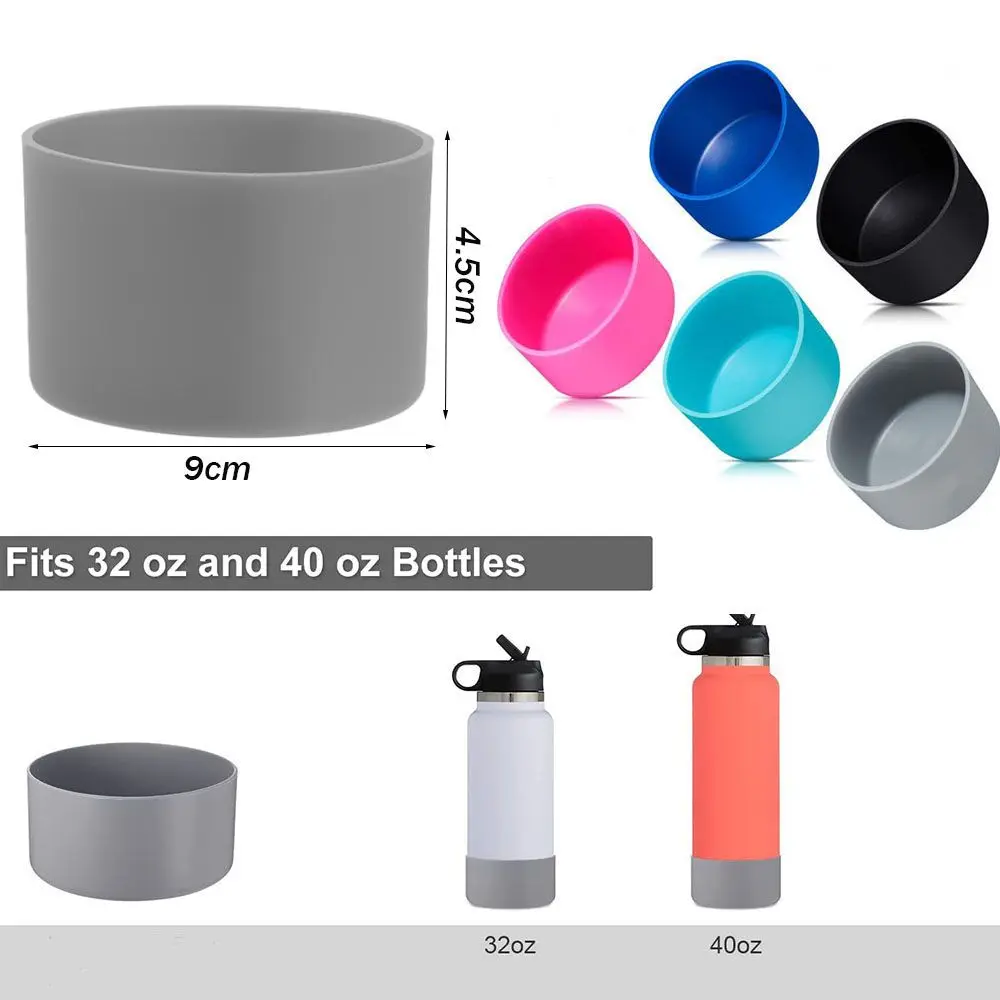 سيليكون التمهيد لزجاجة المياه 32-40OZ زجاجة ماء المضادة للانزلاق غطاء الأكمام السفلي لزجاجة المياه #6