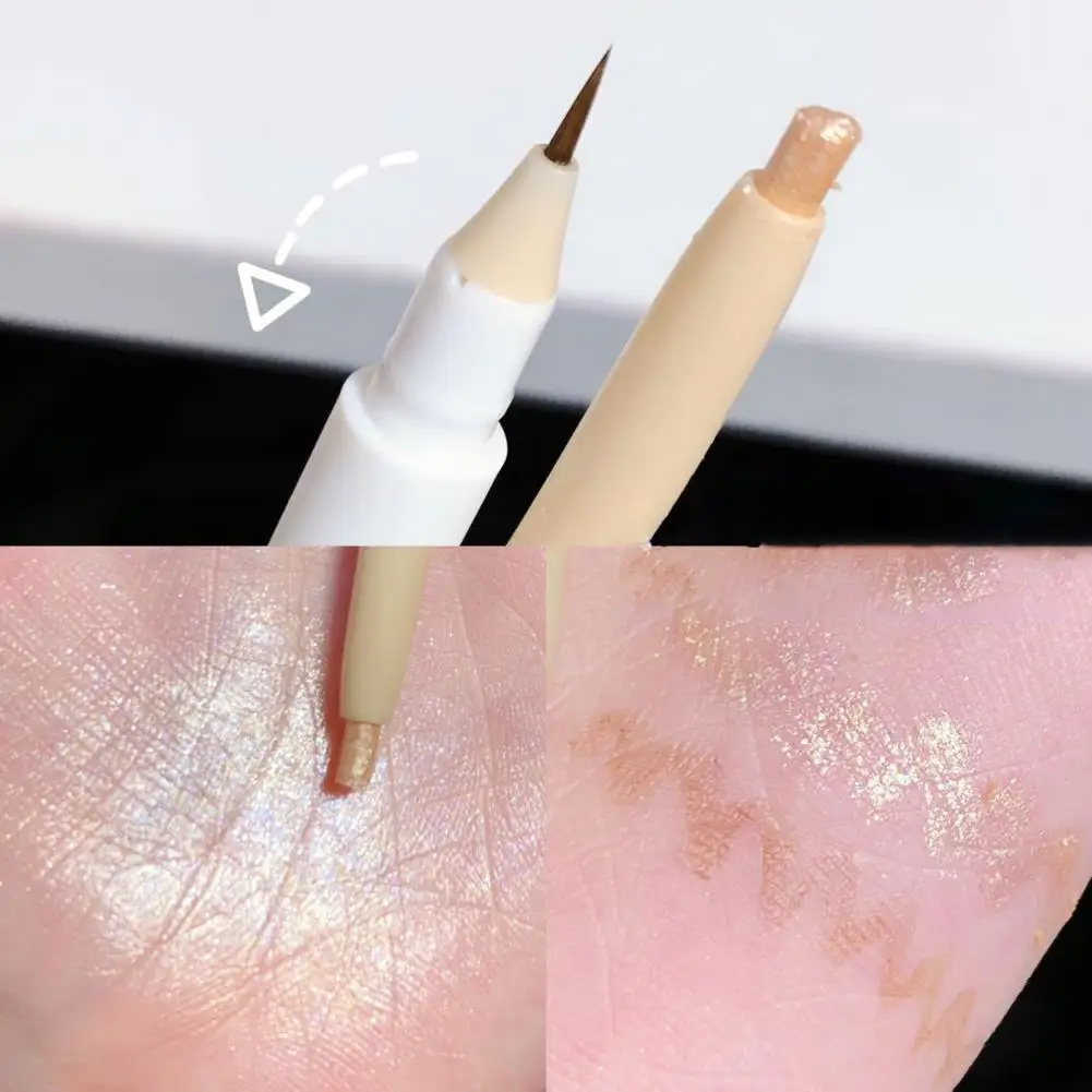 Waterdichte Eyeliner Pen Langdurige Oogschaduwstok Professionele Dames Duurzame Dubbele Kop Zijderupsen Voor Niet-Smudge