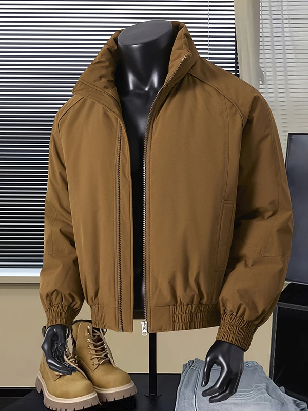 

Коричневый бомбер Flight Jaet, хлопковое мужское хлопковое пальто с воротником-стойкой и силуэтом, верхняя одежда, зимняя модная марка