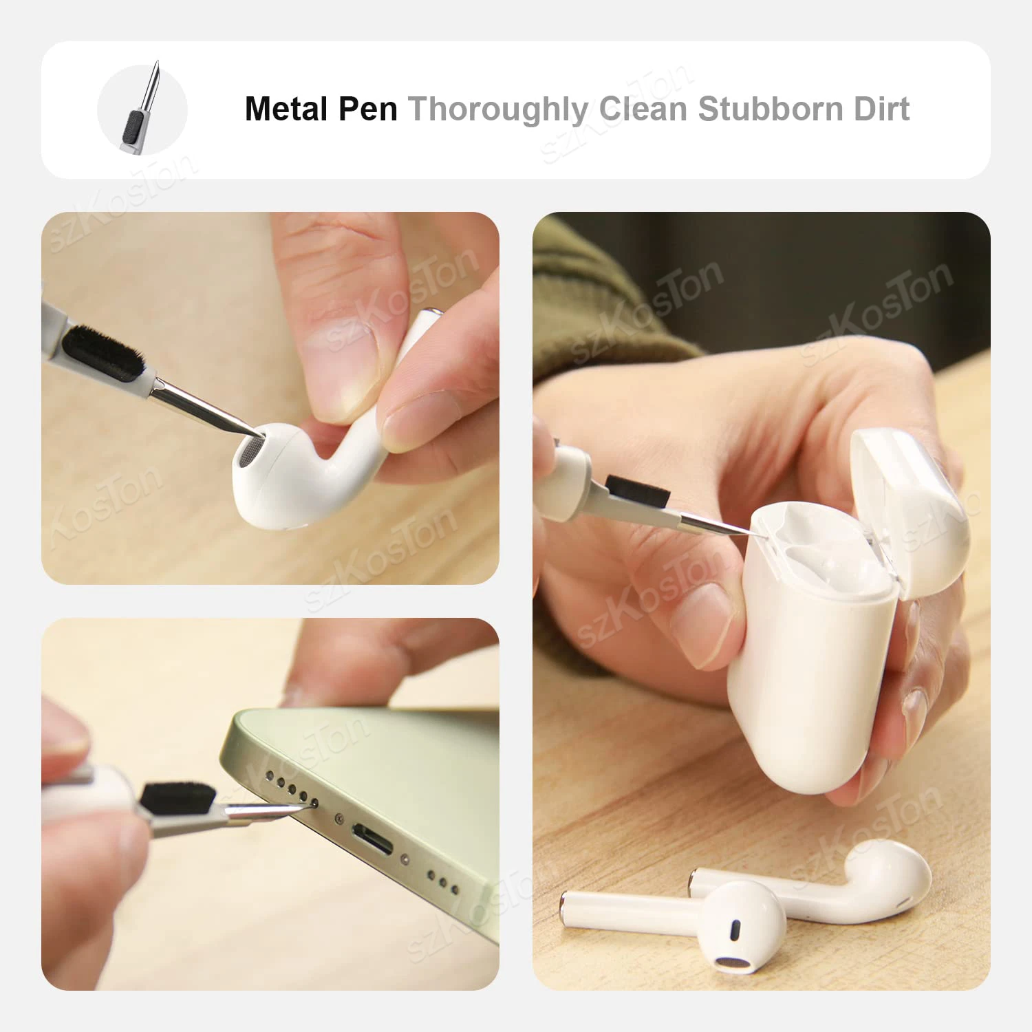 Cleaner Sets for AirPods Pro 1 2 3 Earbuds Case Cleaning Pen Brush Tools for Bluetooth Earphones Phone Camera Cleaner Kit