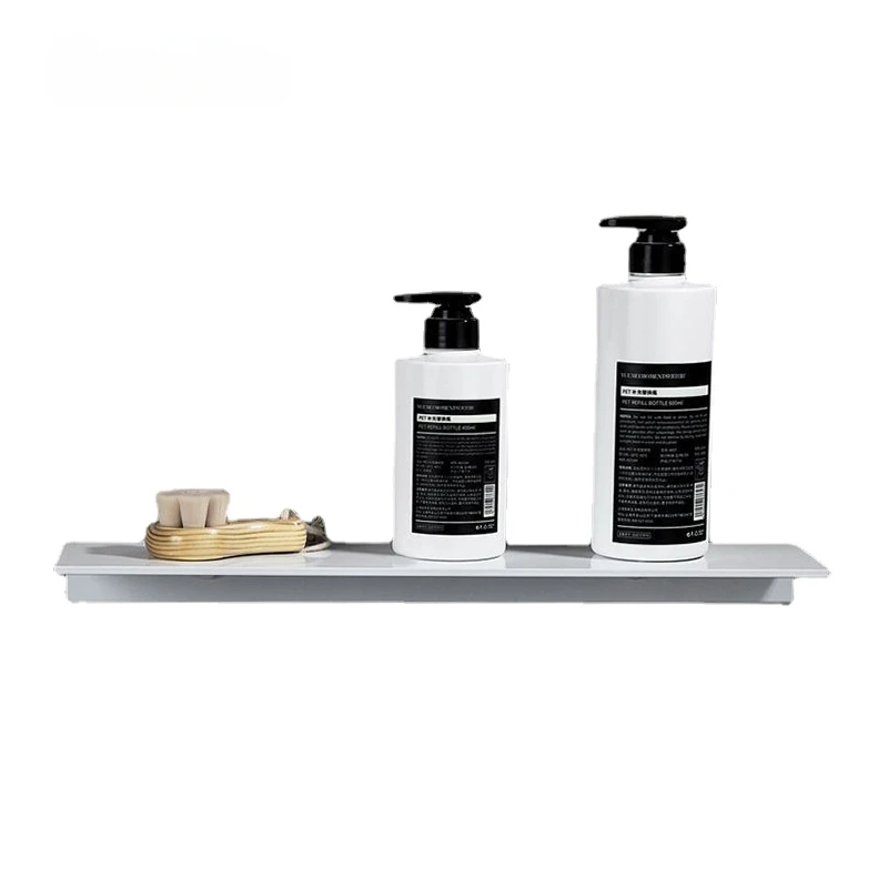 Matt Black Wall Shelf Bathroom Ledge Shower Accessories 20-60cm Modern Kitchen Shower Bath Storage Rack Wholesale Promotion
