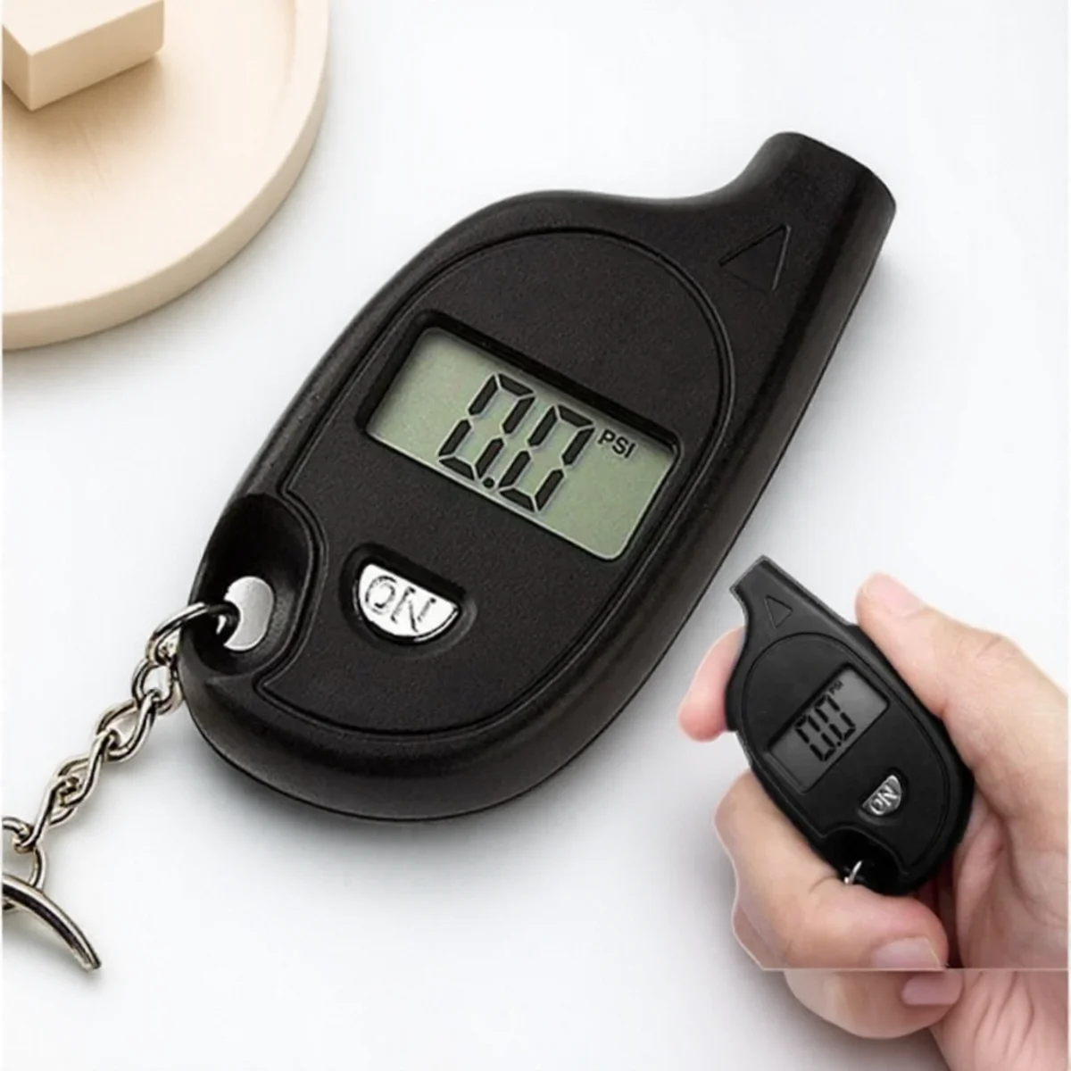 

STONEGO Digital Tire Pressure Gauge LCD Display Keychain Style Auto Car Motorcycle Tire Pressure Tester Meter with Safety Alarm