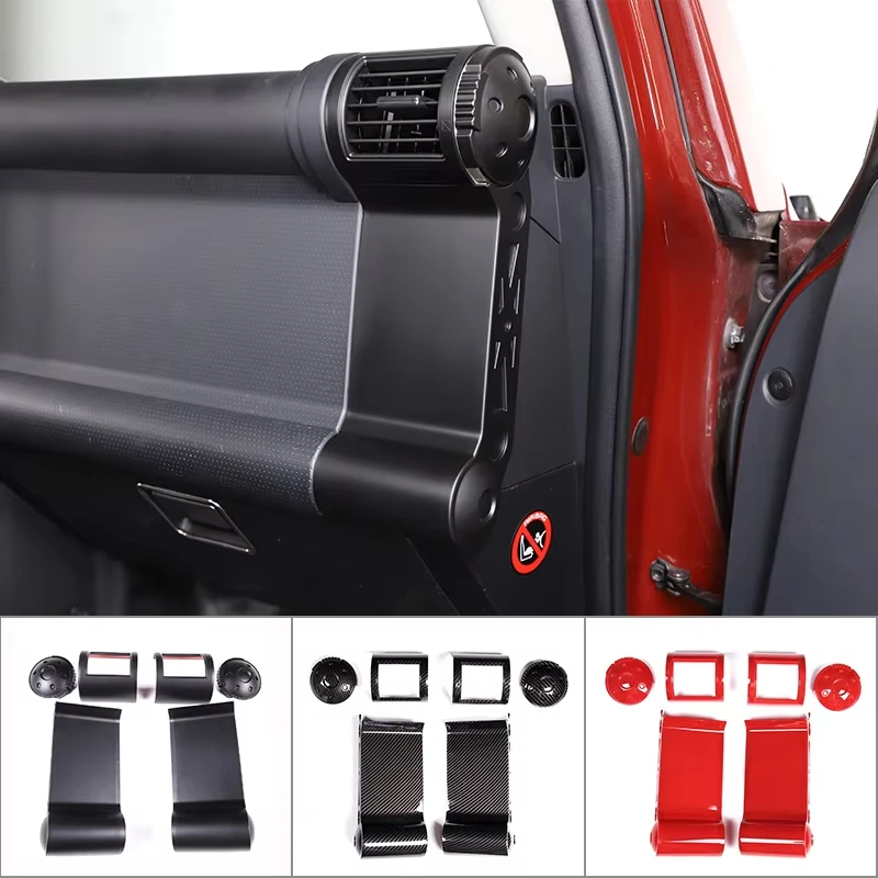 

ABS Car Center Console Dashboard Both Side Air Conditioning Air Outlet Frame Cover Trim Sticker For Toyota FJ Cruiser 2007-2021