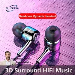 3.5mm Wired Earphone In Ear Headset HIFI Heavy Bass Earbuds Monitor Sports Headset Stereo Music Gaming Headphone With Microphone