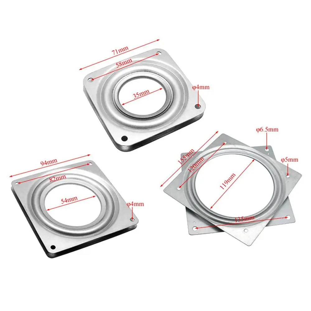 2/3/4/6 Inch Hollow Furniture Hardware 360 Degrees Swivel Plate Free Rotating Ball Bearing Lazy Susan