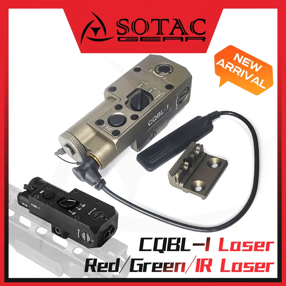 SOTAC 2024 New CQBL-1 La-ser Visible Red Green and IR La-sers Aiming Indicator Pointer For Hunting Weapon Tactical Accessories