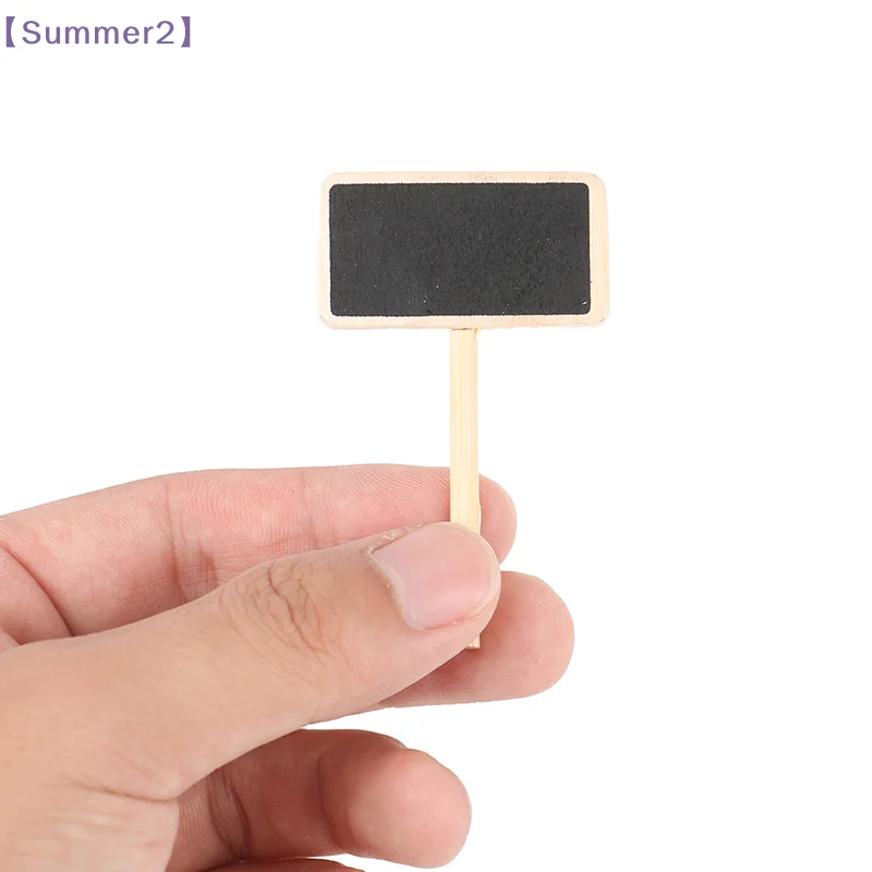 50 Mini blackboard wood message slate rectangle clip clip panel card memos label〔Sum2〕