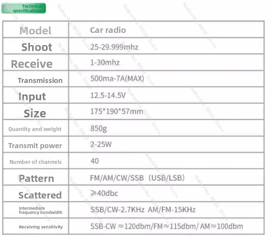 HamGeek 6699-CB Radio 1-30MHz/21-30MHz Mobile Radio Supporting FM/AM/CW/SSB Modes with Microphone