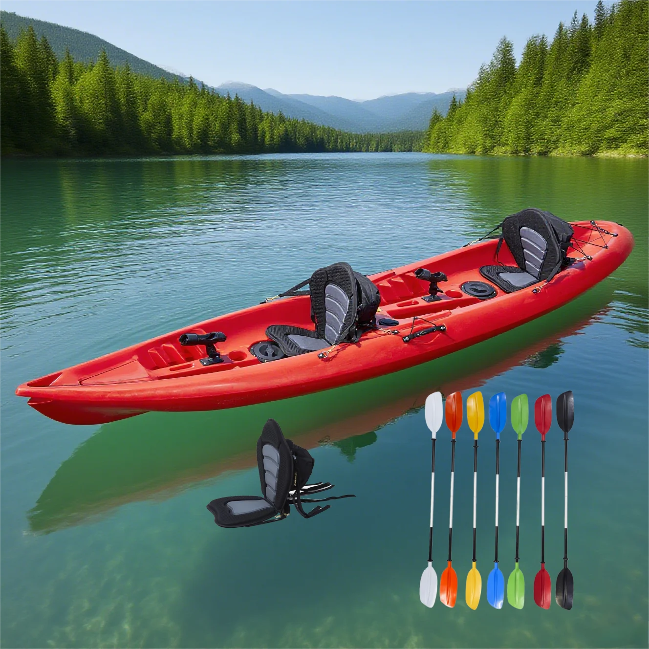 

2025 Factory New 3.9m Fishing and Water Play and Entertainment Kayak for Two Person Use in River and Ocean and Lake