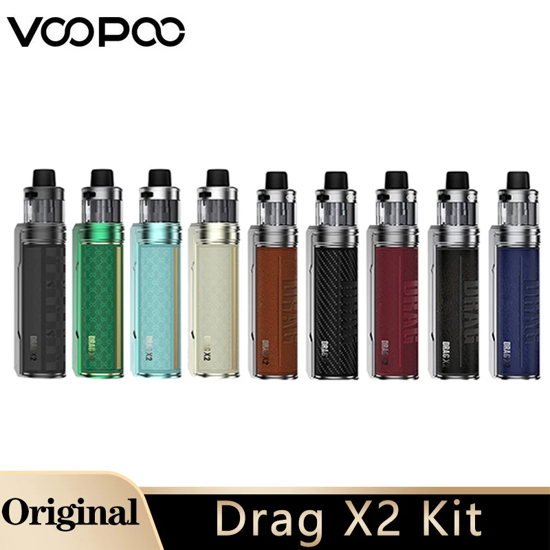 الأصلي VOOPOO Drag X2 Kit 80W Vape 18650 بطارية 5ML PnP X Pod Cartridge PnP X Coil DTL مبخر السجائر الإلكترونية