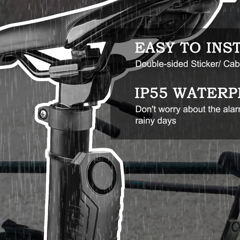 Populer Tahan Air Remote Control Sepeda Motor Listrik Kendaraan Mobil Keamanan Antihilang Mengingatkan Getaran Peringatan Alarm Sensor