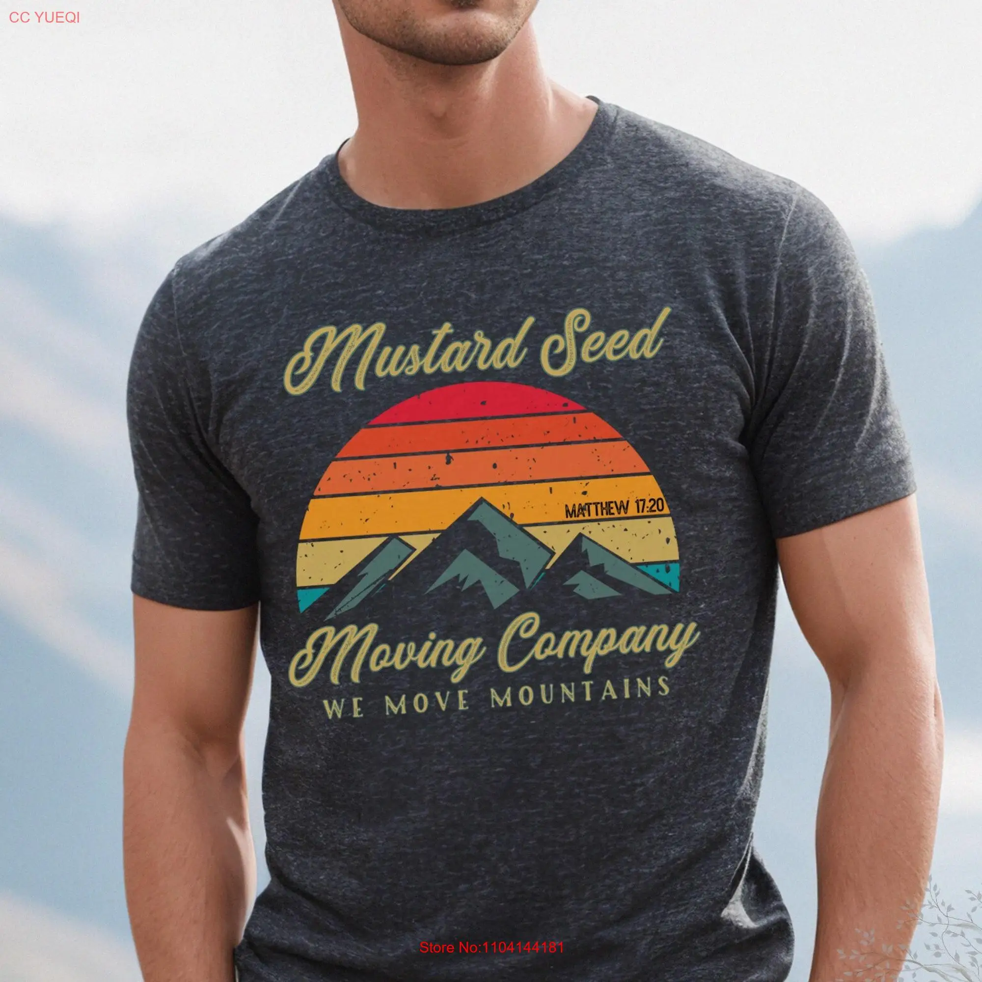 Camiseta de Mustard Seed Moving Co para hombre, Faith can Move Mountains, Fred 17, 20, día del padre cristiano