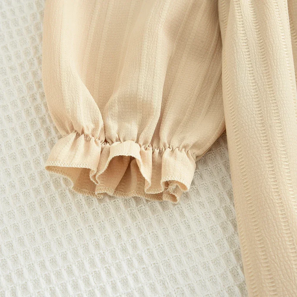 Plain Casual Mädchen Kleid Herbst Lange Ärmeln Plissee Kinder Kleider für Mädchen Rosa Kleidung Modische Neue Kinder Kleidung – Detail 11