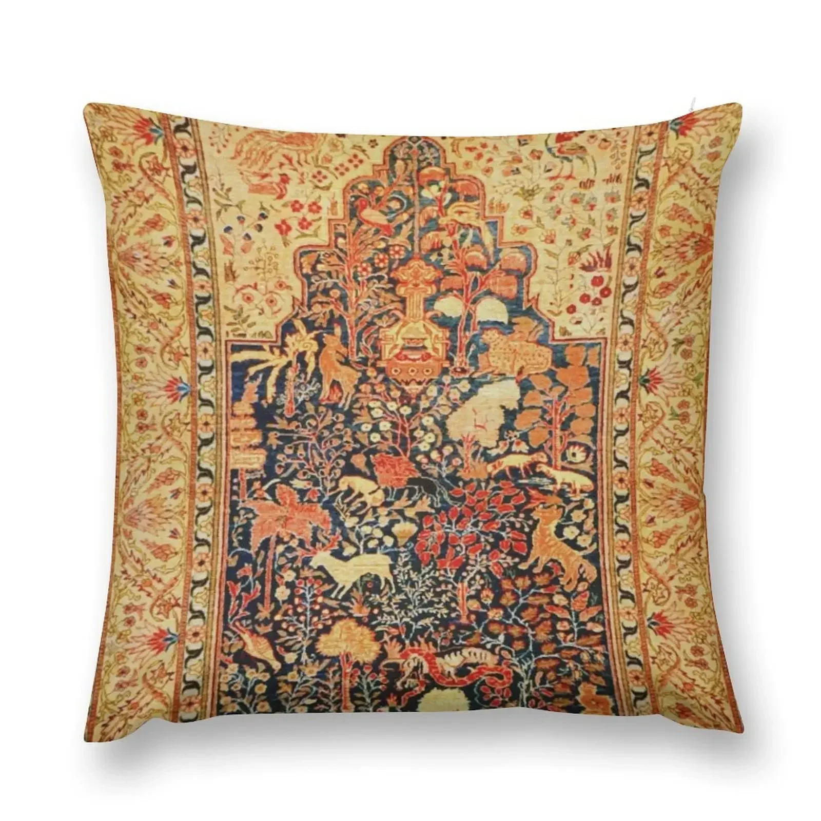 

Antique Turkish Silk Rug Print Throw Pillow Anime Decorative Cushions For Living Room pillow