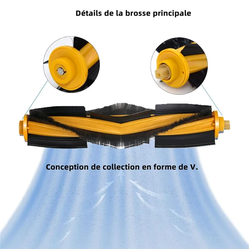 استبدال المكنسة الكهربائية A68M لـ Ecovacs DEEBOT N10+/N10 Plus، OZMO N8+/N8 Pro+ طقم ملحقات، T8+/T8 AIVI+/T9+