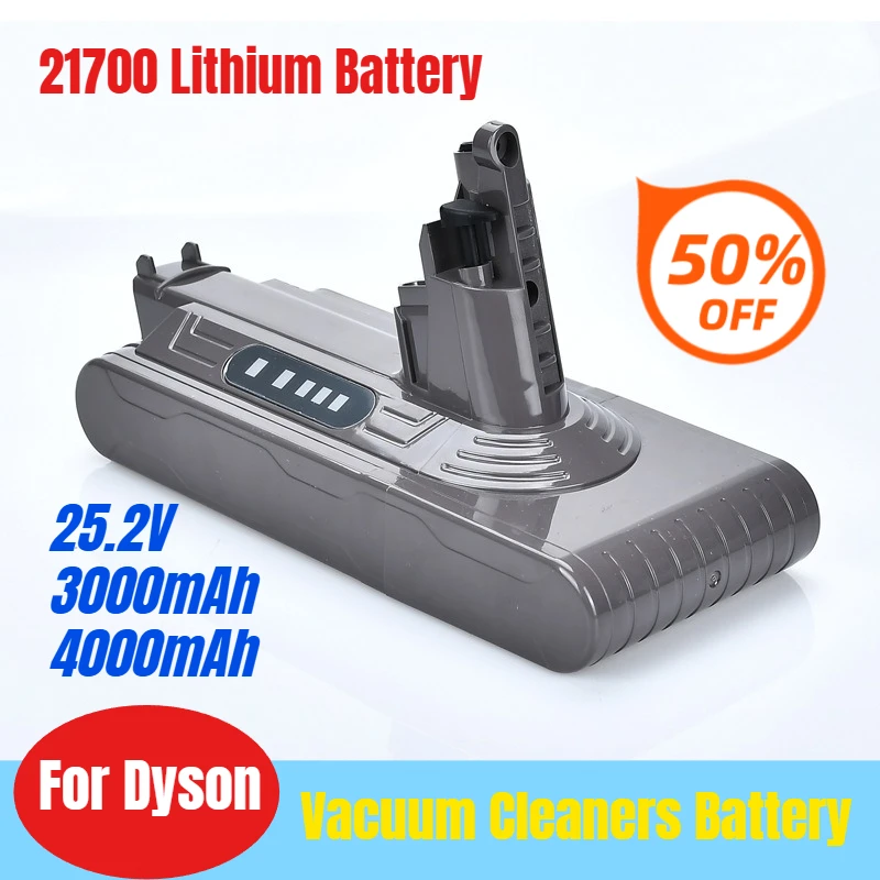 

25.2V 4000mAh for Dyson V10 Vacuum Cleaners Battery 21700 Lithium Battery