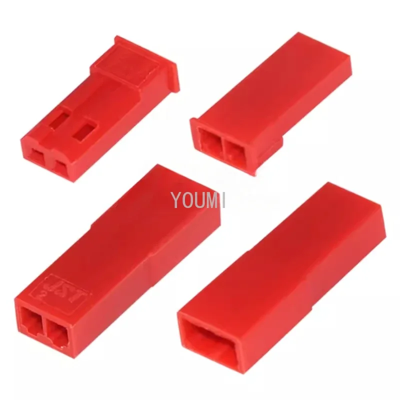 10/20/50Sets 2 Pin JST Red Plug Connector 2.54mm Male Female Housing Crimp Terminal Connector JST SYP 2P for RC Lipo Battery