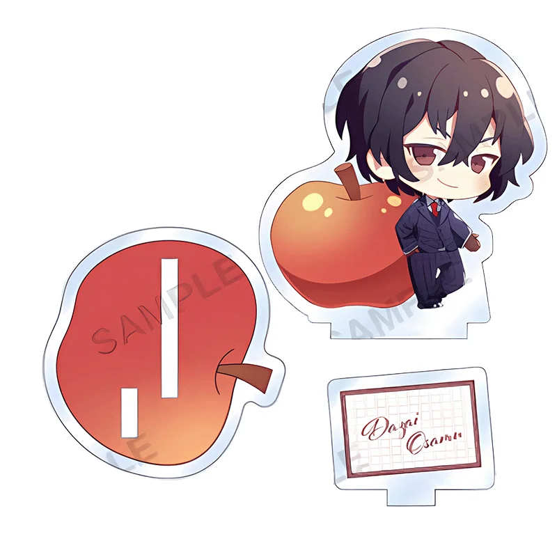 Bungo Stray Dogs Official Acrylic Stand - Atsushi & Dazai 10cm Double-Sided Christmas Apple Series | Anime Figures Collectible - view 5