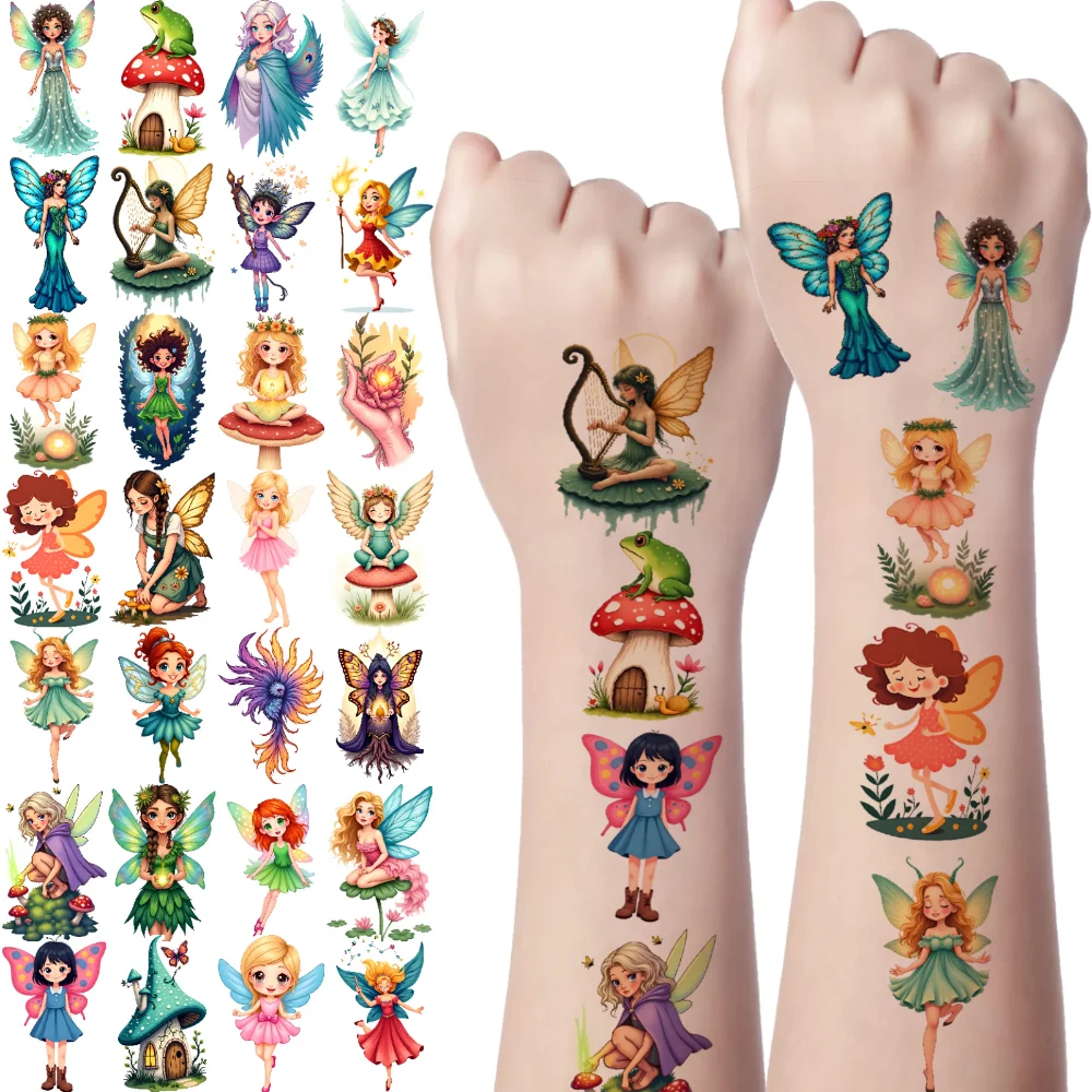 

63pcs Temporary Tattoo Magical Stickers Temporary Tattoo Stickers Fairy Decals Cartoon For Boys Men Shoulders