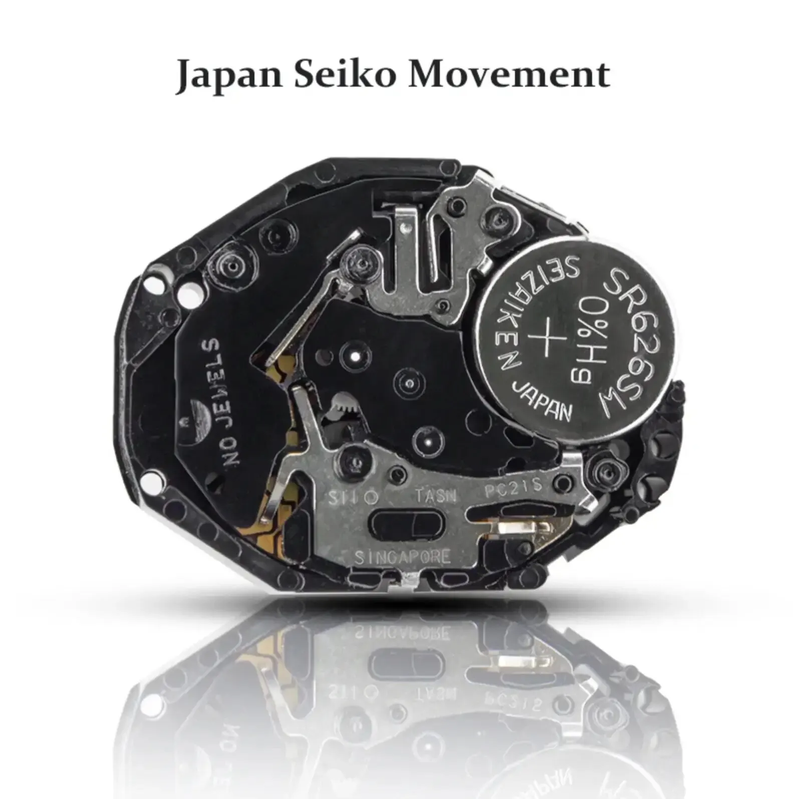 Japan Movement No Logo 40mm Rotating Bezel Rubber Strap Quartz Analog