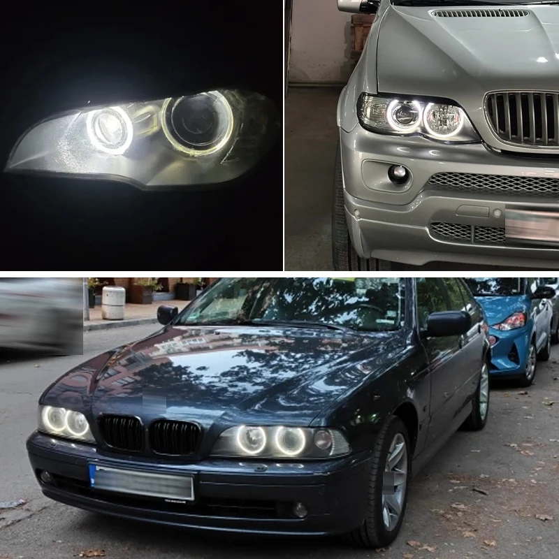 

2PCS 160W For BMW E87 pre-LCI 2004-2007 E63 E64 E65 E66 2006 2007 LED Angel Eyes Marker Light Car Headlight OEM 6312694048