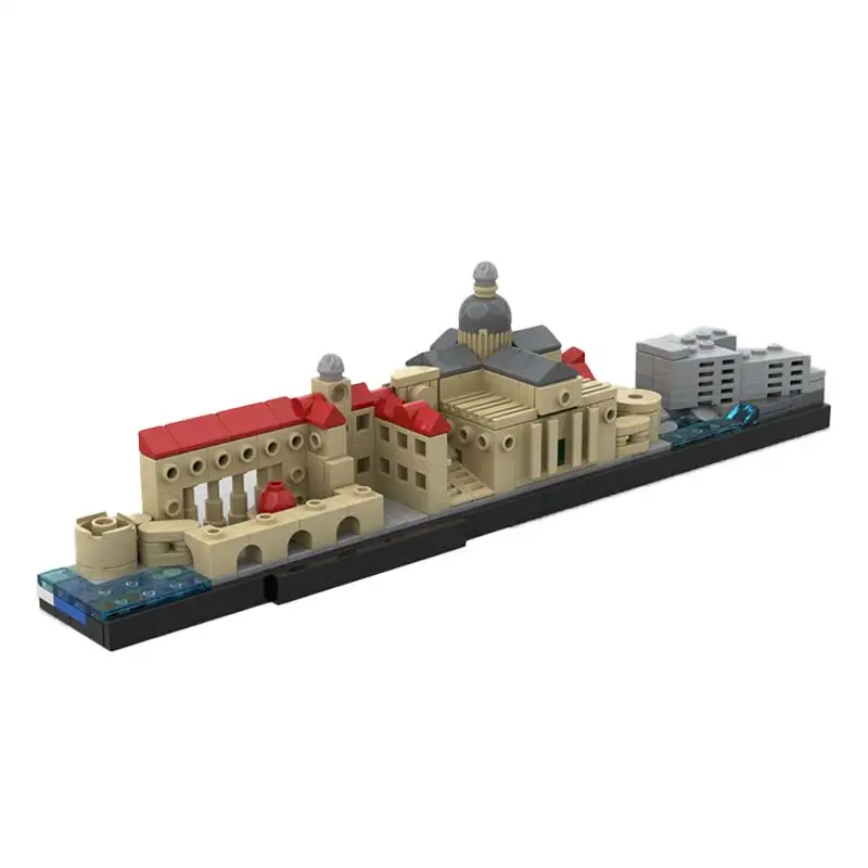 MOC- 203880   有名な都市建築ドゥブロヴニククロアチアスカイラインビルディングブロックパズルおもちゃ DIY モデル技術レンガキッズギフト