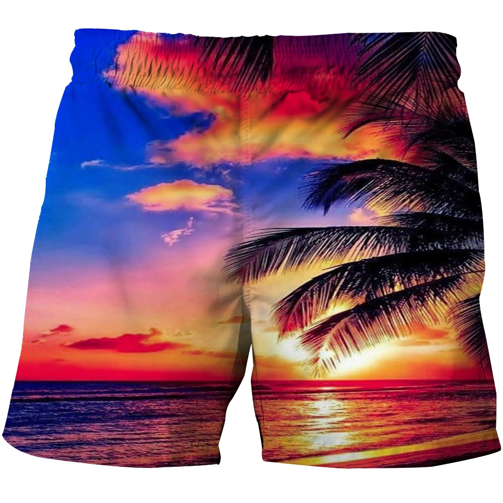 Men\'s clothing 2024 New Men\'s Four sided Loose Elastic Beach Fun Pattern 3D Men\'s Shorts Basketball Pants Swimsuit Men\'s shorts