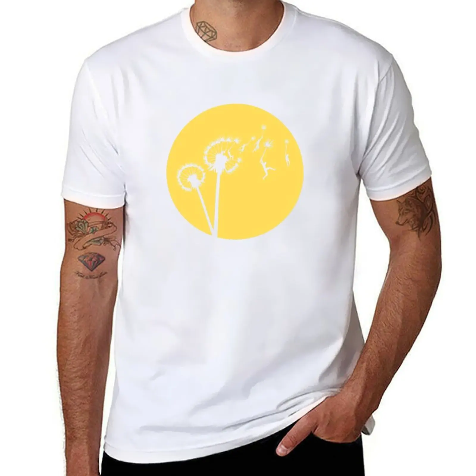 

Dandylion Flight - Reversed Circular T-Shirt man tshirt cotton tshirt 100% T-Shirt