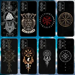 Vegvisir Logo Cool Viking Phone Case For Samsung S21,S22 Ultra,S20,S30 plus,S22 plus,S23,S30 ultra 5G Soft Black Cover