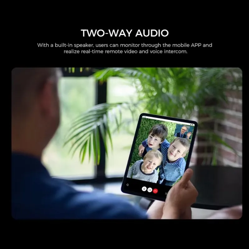 กล้องวงจรปิดติดตั้งบ้าน ระบบ Tuya Smart รองรับ Alexa ภาพสีเต็มรูปแบบ ความละเอียด 2K เชื่อมต่อผ่านเว็บและ Wifi ใช้พลังงานแสงอาทิตย์