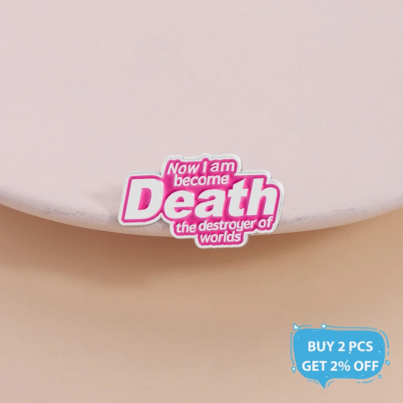 الآن أنا أصبحت الموت المدمرة للعوالم المينا دبوس Oppenheimer يقتبس بروش التلبيب بروش مجوهرات هدية للأصدقاء