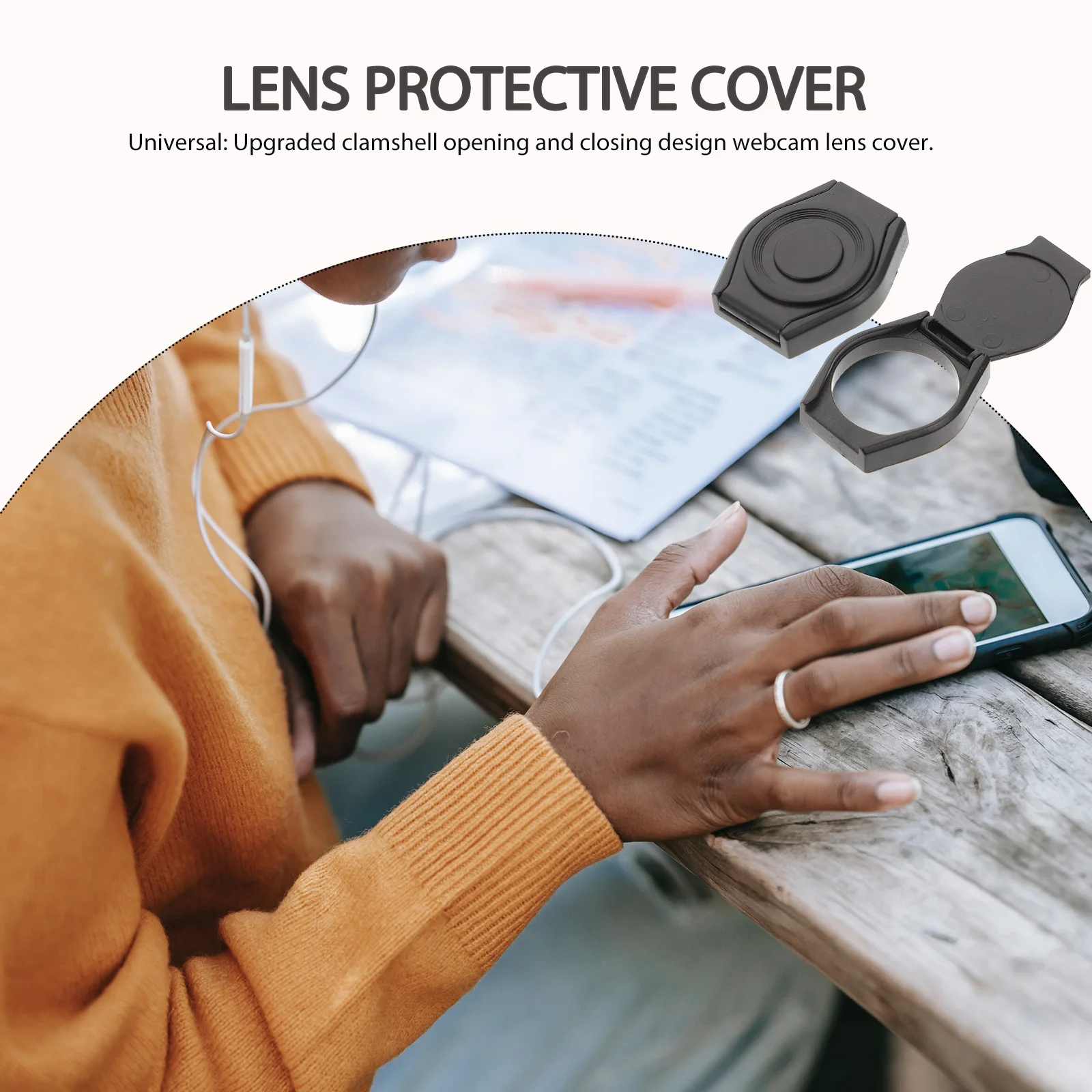 

5Pcs Privacy Caps Webcam Protective Covers Camera Protectors Black Compact Easy to Use Camera Covers Webcam Protectors