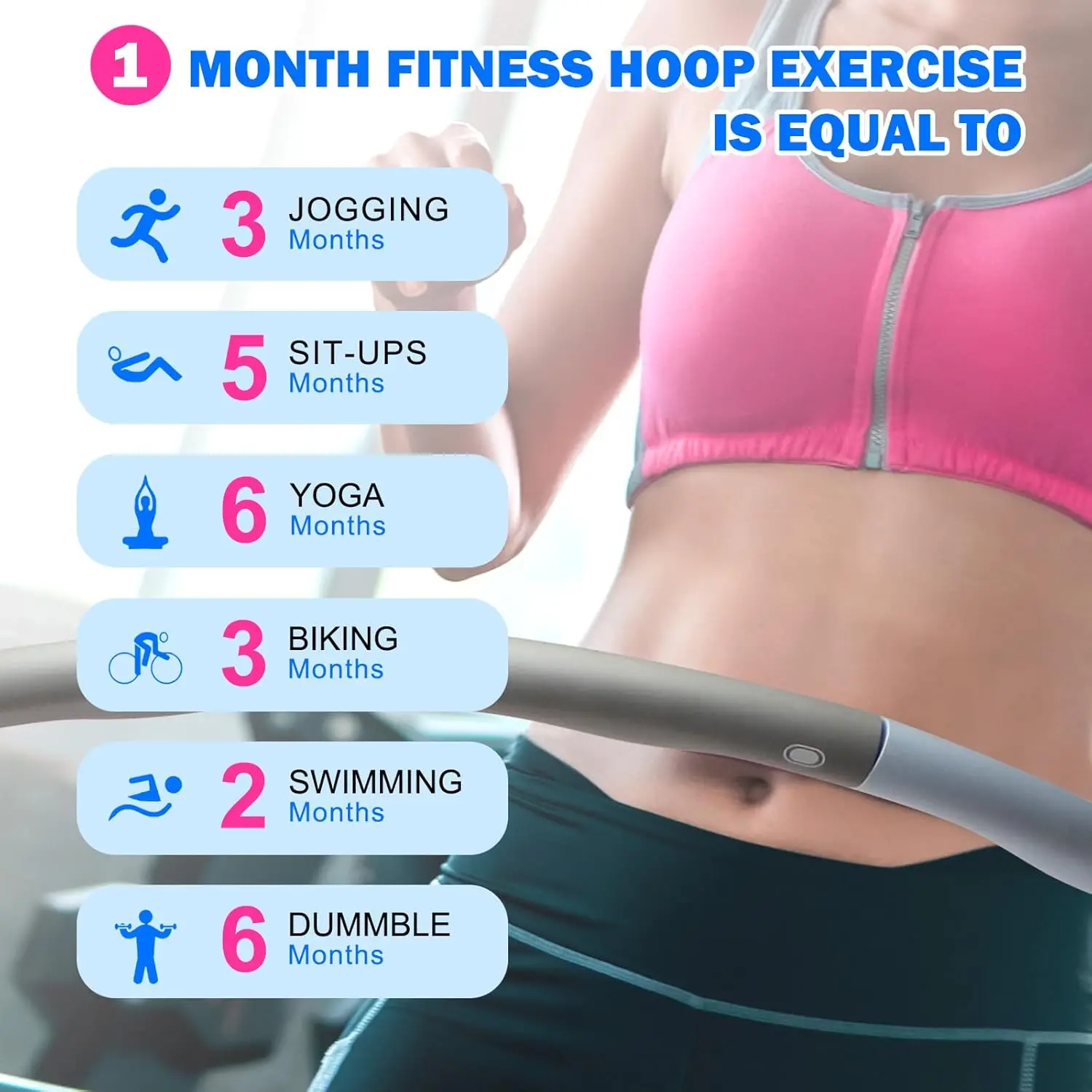 Adjustable Weighted Fitness Hoop for Adults Fitness and Weight Loss Women\'s Specific Abdominal Exercise Detachable Knot